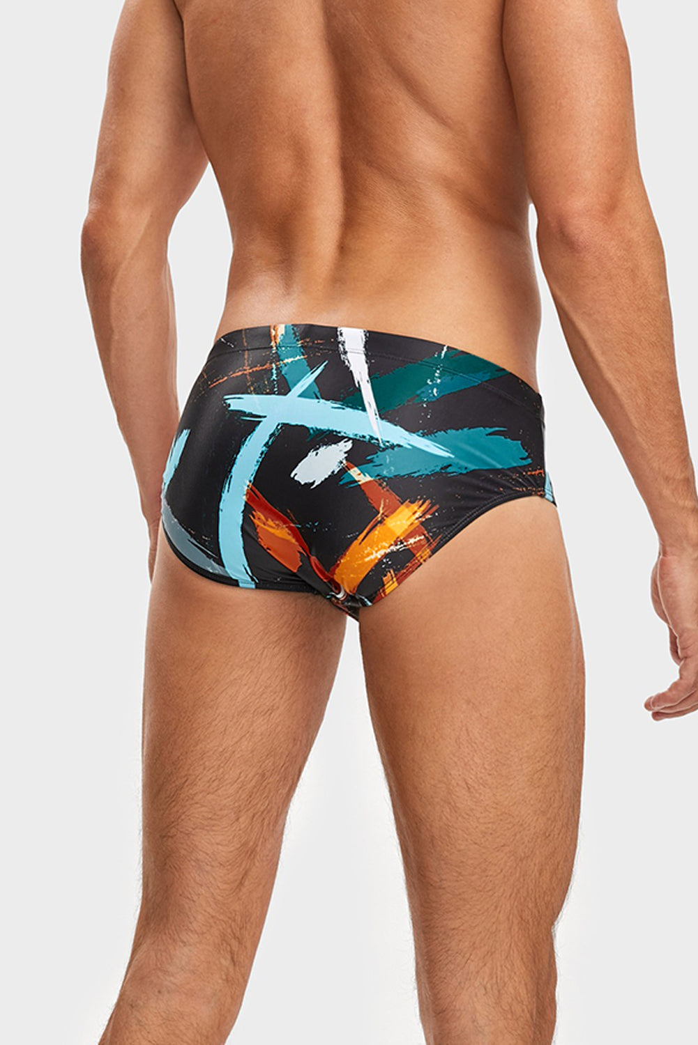 Tie Dye Traje De Baño Elástico Sexy Para Hombre N