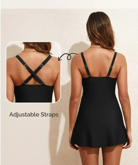 Traje De Baño Mujer Vestido Shape Control Gloriahoon